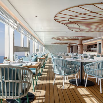 Restaurant med havudsigt