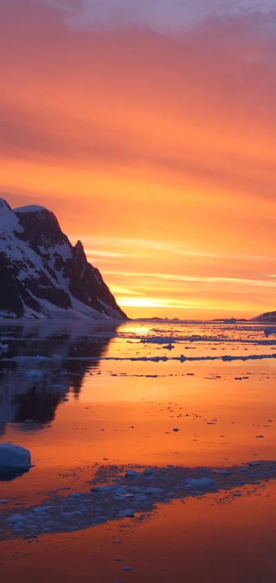 expeditions antarktis solnedgang Hurtigruten