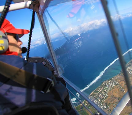 Reunion Letvaegtsfly Udsigt Over Lagunen