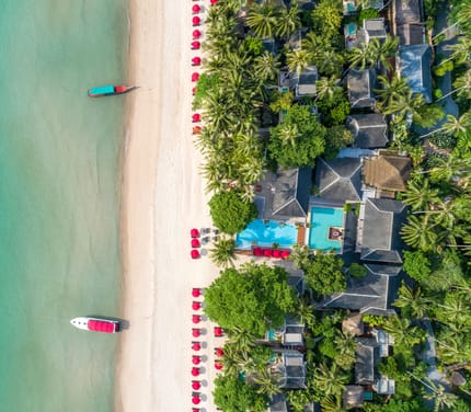 Thailand, Koh Phangan, Anantara Rasananda, Strand Udsigt