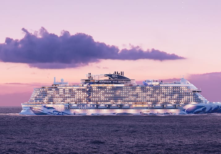 Norwegian Viva krydstogtskibet &ndash; sideprofil af skibets eksterior